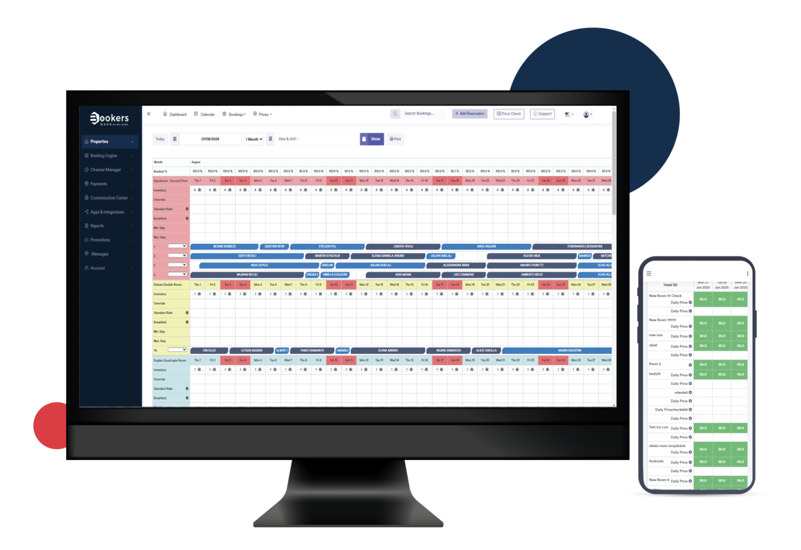 BookersDesk PMS system for hotel management
